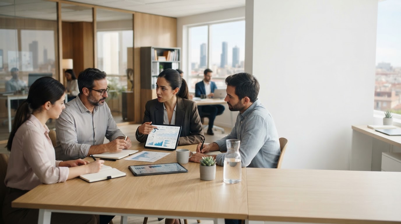 Recia Haberanza: panel de control mostrando una curva de crecimiento de cartera simplificada